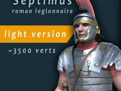 Septimus roman legionnaire game model Low-poly 3D model
