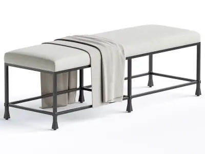Ruby Bed Bench 3D model