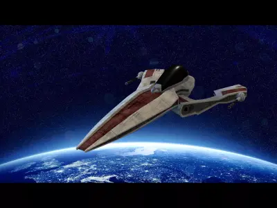 Star Wars Aurek class A-Wing starfighter 3D print model