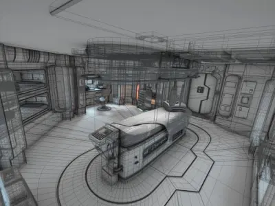 Spaceship Interior HD 3 3D model