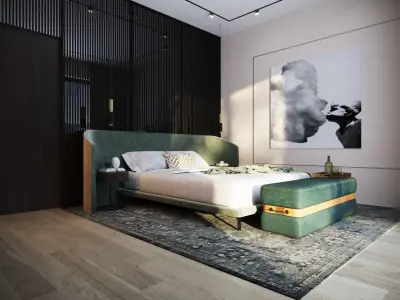Master Bedroom Scene 3D Model  3D model