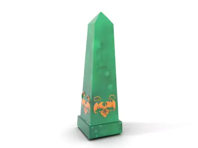 Emerald Obelisk Decor model pack Low-poly 3D model