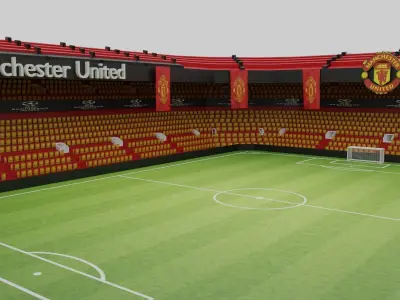 Manchester United Football Stadium Low-poly 3D model