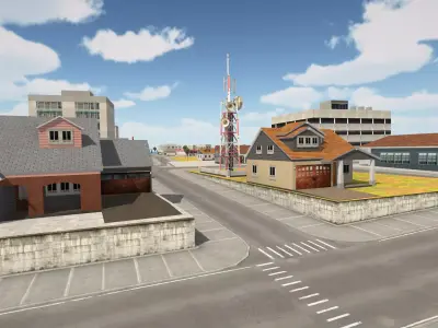 ow Poly Modern City Pack Unity package  Low-poly 3D model