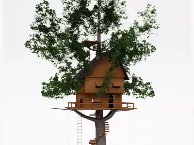 treehouse tree house 3D model