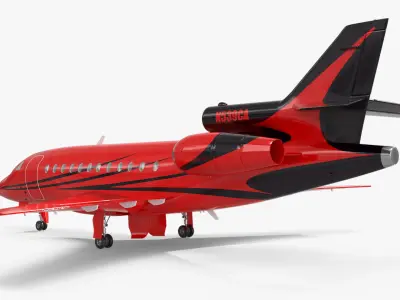  Business Jet Dassault Falcon 900 Red 