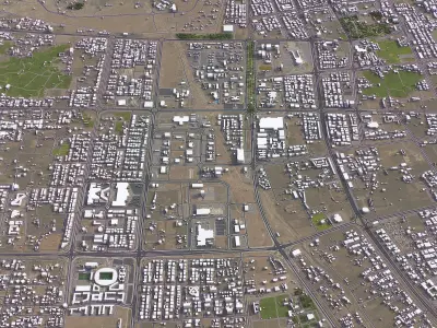 Al Ain - 3D City Model Low-poly 3D model