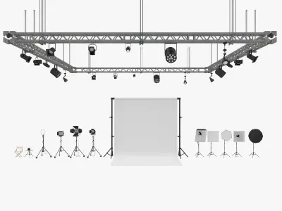  Studio Lighting Collection 3D model