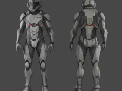 Pilot suit 3D model