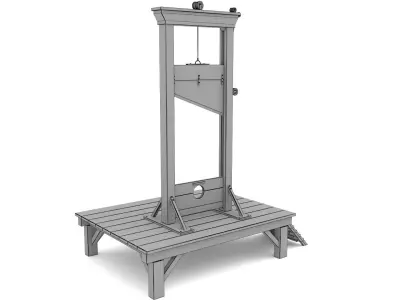 Guillotine - PBR Low-poly 3D model