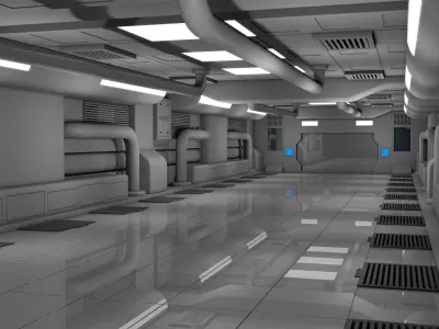 Sci Fi Interior 3D model