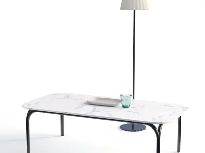 Capa Table and Lamp 3D model 3D model