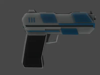 Sci-Fi Pistol Gun Low-poly 3D model