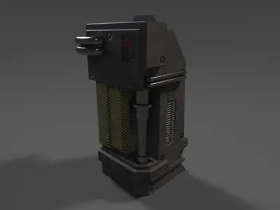 Sci-fi Computer Terminal Low-poly 3D model