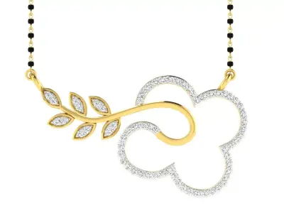 Diamond locket set for Women 3D print model