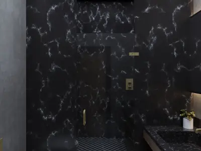 Modern Apartment for single people Bathroom 3D model