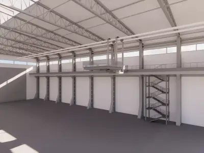 Steel Warehouse -2 3D model