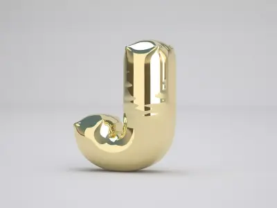 J Balloon Gold 3D model