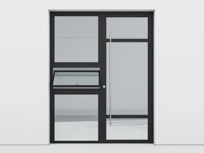 Aluminium door 252 3D model