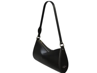 Louis Vuitton Pochette Tirette Bag Black Low-poly 3D model