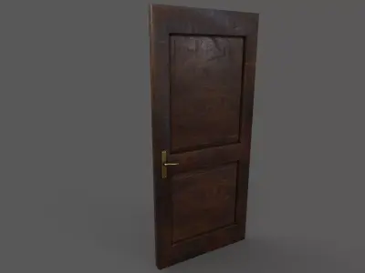 Old Wood Door Low-poly 3D model purchase