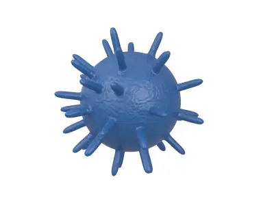 Virus v2 001 Low-poly 3D model