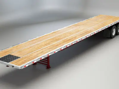 Flatbed Semi-Truck Trailer 