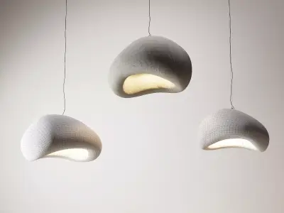 Faina Vasylyna Organic Fabric Pendant Light Model 3D model