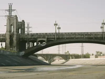  Photoreal Los Angeles River 3D environment 