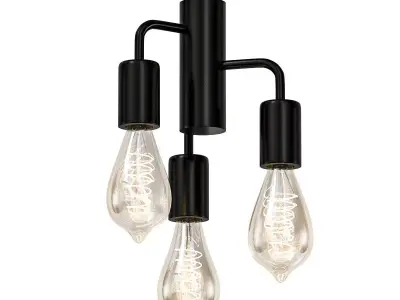 black funk chandelier 3D model