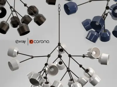 THE FORCHETTE 18 CHANDELIER 3D model