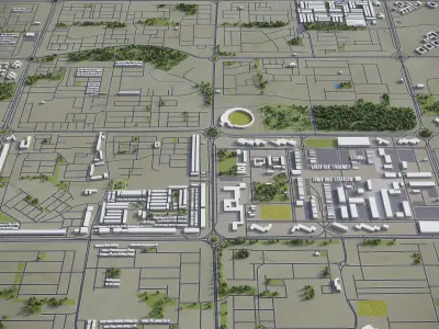 Chandigarh  Low-poly 3D model