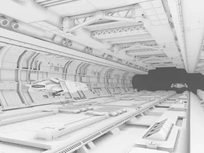Scifi Spaceship Corridor  3D model