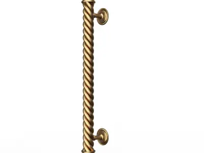 Classic Door Handle 03 Gold Low-poly 3D model