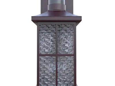 Outdoor Wall Lantern Light PBR 3D Model Low-poly 3D model