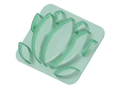 Transparent Premium Lotus Plate 3D model