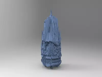 Ocean Cyberpunk Atlantis Deep city Masters tower 1  3D model