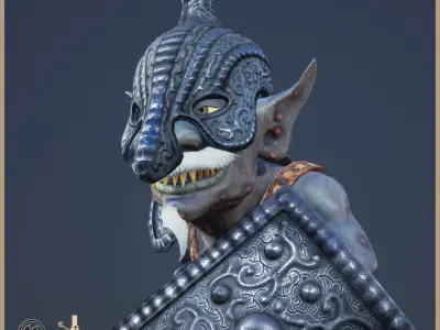 Goblin Gladiator Light Version Low-poly 3D model