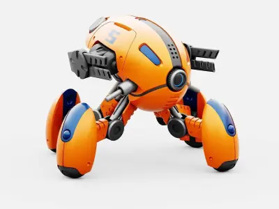 BATTLE DROID X-500 RIGGED 3D model