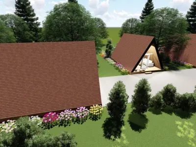 Bungalov motel design 3D model