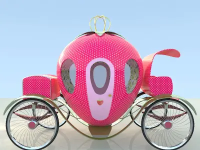 strawberry cart  3D model