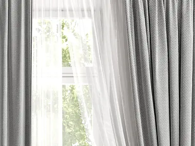 Curtain Set 497C 3D model