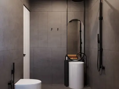 Bathroom interior scena 01 3D model