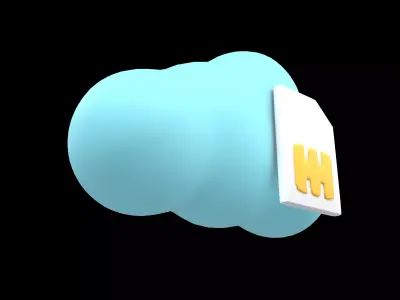 eSim Card Icon v1 004 Low-poly 3D model