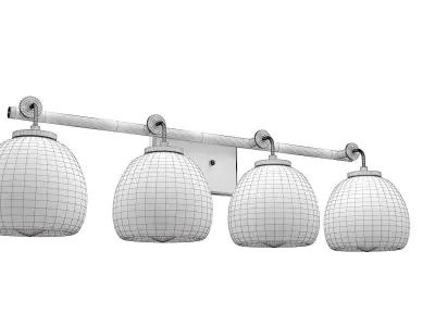 Caisson 4-Light Bathroom Vanity Wall Light 3D model