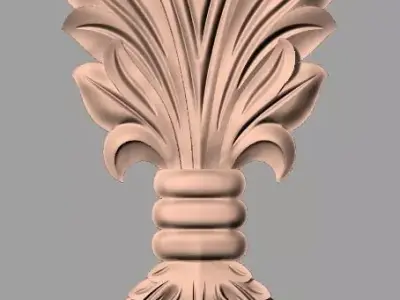 Door design 3D relief model STL format file for CNC carving E687 3D model