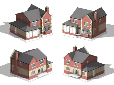 English 4 Bed detached house  3D model