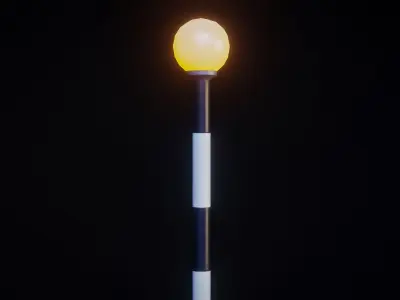 Crossing Road Beacons - Stylized Pack Low-poly 3D model