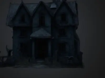 Demonic horror house 3D model