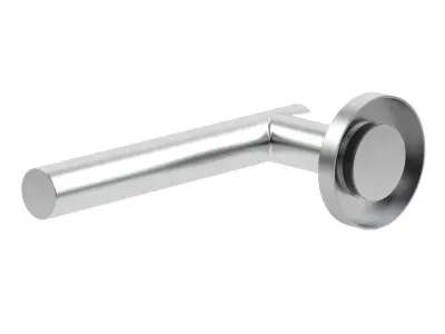 Straight Satin Stainless Steel Door Handle 3D model